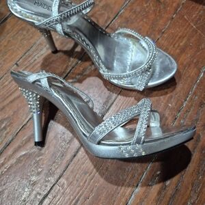 Elegant Silver Women's Heels